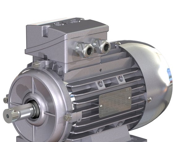 Electric motor 0,75 kW, B5 flange, 50/60Hz, 230/400 V, RAL9006