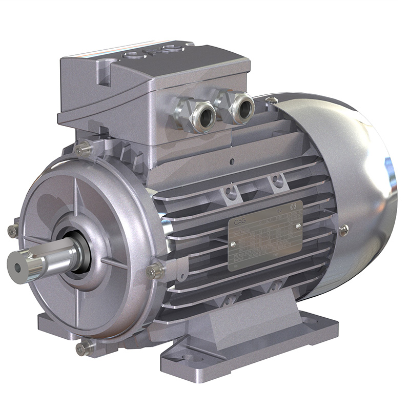 Electric motor 0,75 kW, B5 flange, 50/60Hz, 230/400 V, RAL9006 | Spares in  Motion